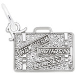 photo of Sterling silver suitcase charm item 001-710-02969