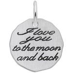 photo of Sterling silver I love you to the moon charm item 001-710-03022