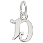 photo of Sterling silver ''D'' charm item 001-710-03191