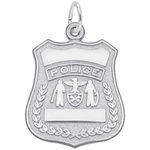 photo of Sterling silver police badge charm item 001-710-03447