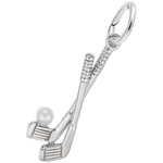 photo of Sterling silver golf clubs charm item 001-710-03909
