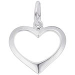 photo of Sterling Silver  open heart charm item 001-710-03940
