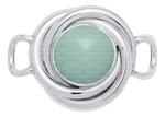 photo of Sterling silver convertible clasp - Love knot with amazonite center item 001-711-00034