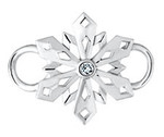 photo of Sterling silver pierced snowflake convertible clasp item 001-711-00054