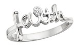 photo of Sterling silver Faith ring with diamond accent item 001-736-00082