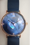photo of Ladies mid size blue mesh band and blue dial Obaku watch item 001-820-00385
